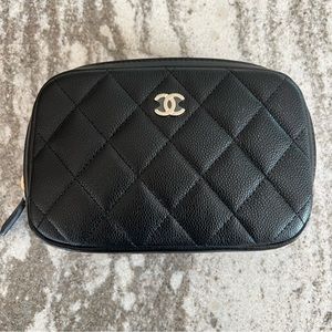 Chanel small caviar cosmetic pouch